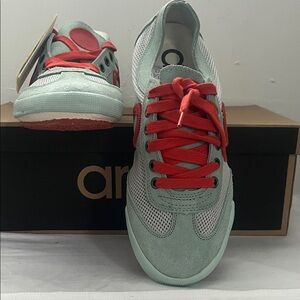 Women's Mint and Red Sneakers